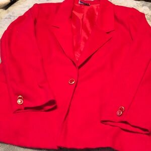 Chic Red Women's Blazer